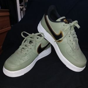 Green and Black Nike Air Force One
